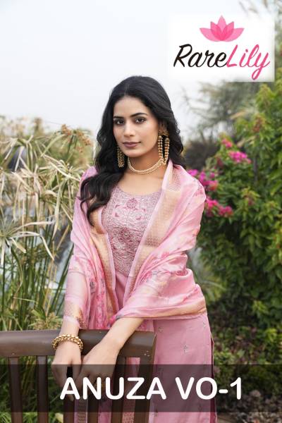 ANUZA VOL 1 BY RARELILY DESIGNER ROMAN SILK SALWAR SUIT WHOLESALER IN IDIA